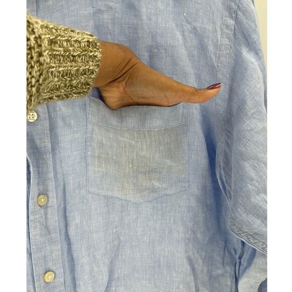 Orvis Pure Linen Long-Sleeved Shirt classic fit cool comfort summer lightweight - Picture 4 of 8